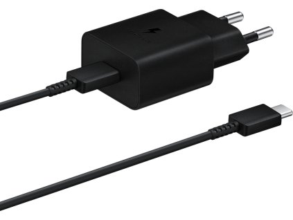 Samsung EP-T1510XBEGEU 15W PD USB-C AFC nástenná nabíjačka s káblom USB-C - čierna