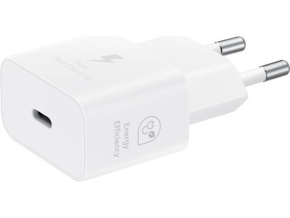 Nabíječka Samsung EP-T2510NWEGEU 25W SFC USB-C GaN do zásuvky - bílá