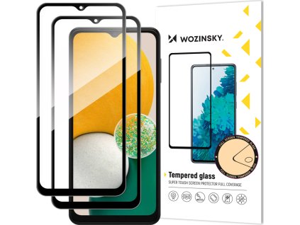 Wozinsky Sada 2x super silných tvrzených skel s plným lepidlem na celou obrazovku s rámečkem pro Samsung Galaxy A13 5G / A23 / A23 5G, černá