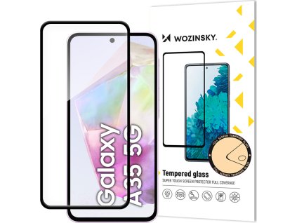 Tvrzené sklo Wozinsky Full Glue pro Samsung Galaxy A35 s černým rámečkem