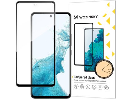 Tvrdené sklo Wozinsky Super Tough Full Glue na celú obrazovku s rámom, vhodné pre Samsung Galaxy A53 5G, čierne