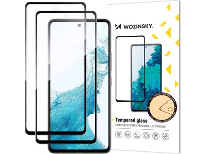 Tvrdené sklo Wozinsky 2x, super odolné, celoplošné, s rámom, vhodné pre Samsung Galaxy A53 5G, čierne