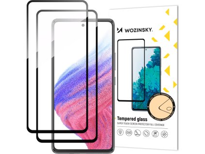 Tvrdené sklo Wozinsky 2x Full Glue pre Samsung Galaxy A54 5G 9H s čiernym rámom na celú obrazovku