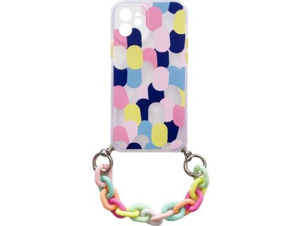 Gelové flexibilní elastické pouzdro Color Chain Case s přívěskem a řetízkem pro iPhone 13 Pro Max, vícebarevné (1)