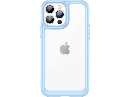 Pouzdro Outer Space pro iPhone 13 Pro Max s pevným krytem a gelovým rámem modré