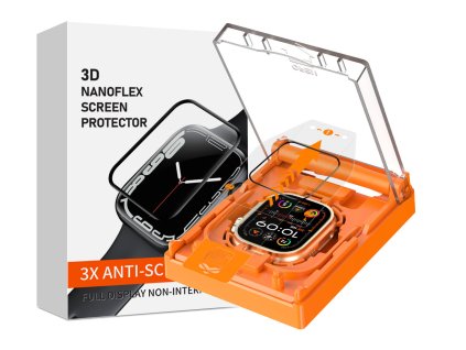 3D nanoflex tvrzené ochranné sklo na displej pro apple watch ultra 1 a 2 s instalačním aplikátorem cz