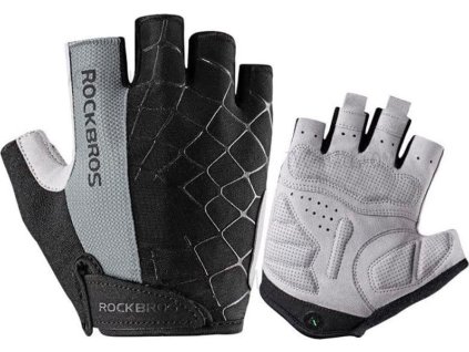 Cyklistické rukavice Rockbros S109GR, veľkosť L - sivé