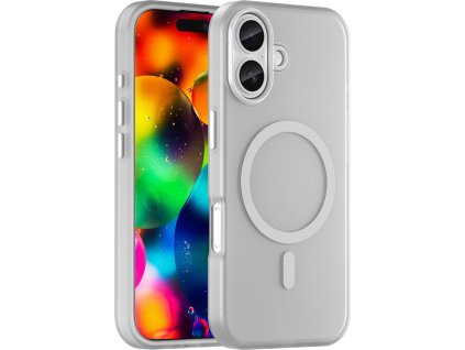 Magnetický abrazivní kryt pro iPhone 17 kompatibilní s MagSafe - matně bílý
