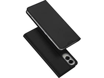 Puzdro Dux Ducis Skin Pro pre Samsung Galaxy S25 Edge s výklopným krytom a priehradkou na kartu – čierne