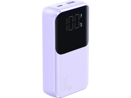 Mini powerbanka Joyroom JR-PBC07 20000mAh 30W s kabely USB-C a Lightning - fialová