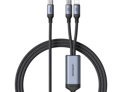 Cable Speedy USB-C do USB-C + Lightning Joyroom SA21-1T2/ 100W / 1.5m (black)