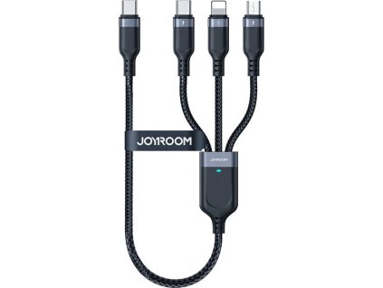 Joyroom Multi-Use Series S-A18 4in1 USB-A - USB-C / USB-C / Lightning / micro USB kábel 1.2m - black