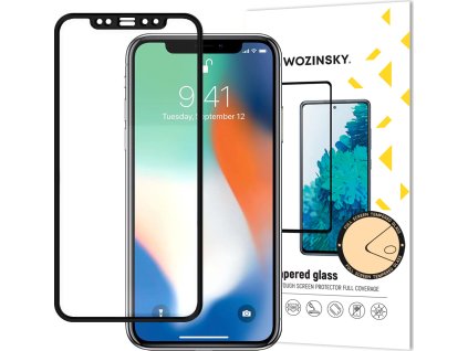 Wozinsky super odolné celolepiace tvrdené sklo na celú obrazovku s rámom, vhodné pre Apple iPhone XR / iPhone 11, čierne