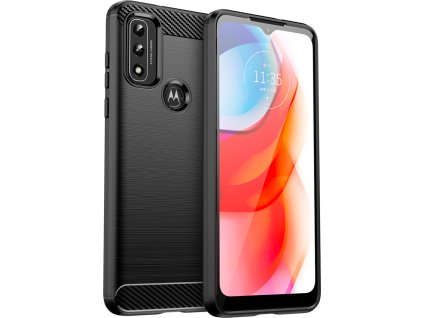 Karbonový kryt Flexibilní pouzdro Motorola Moto G Play 2022 černý