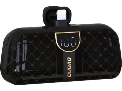 Mini powerbanka Dudao K20SL 5000mAh s konektory Lightning / USB-C - černá