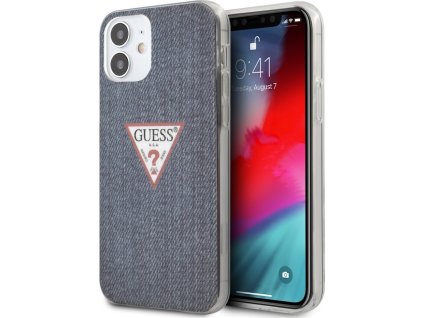 Guess GUHCP12SPCUJULDB Pouzdro na iPhone 12 mini 5,4" tmavě modré/tmavě modré, kolekce Jeans