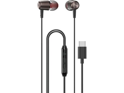 Dudao X1PROT Kabelová Sluchátka do Uší s USB-C 1,2 m - Černá