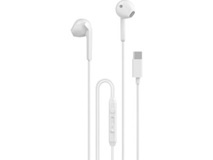 Slúchadlá do uší Dudao X3C s káblom a USB-C konektorom 1,2 m – biele