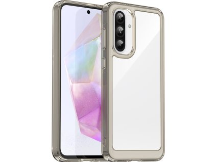 Kryt Outer Space pro Samsung Galaxy A56 s flexibilním rámem - poloprůhledný, černý