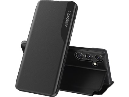 Elegantné puzdro View Case z eko kože s chlopňou a funkciou stojanu pre Samsung Galaxy A26 - čierne