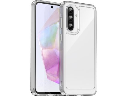 Kryt Outer Space pro Samsung Galaxy A26 s flexibilním rámem - průhledný