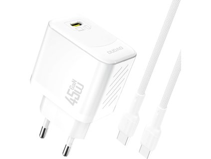 Dudao nabíječka A28C 45W GaN síťový adaptér + USB-C kabel - White