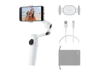 Gimbal / stabilizátor Insta360 Flow 2 Pro AI Tracker Stabilizer Bundle pro mobilní telefony (bílý)