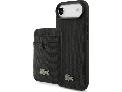 Lacoste Iconic Petit Pique MagSafe Zadní Kryt + Peněženka pro iPhone Air Black