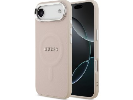 Guess PU Saffiano MagSafe Zadní Kryt pro iPhone Air Pink