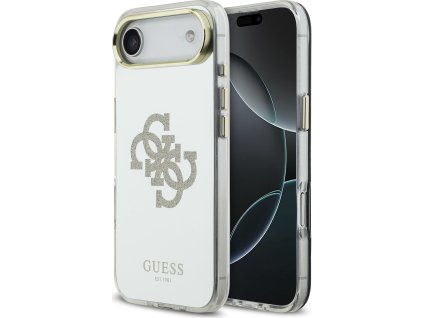 Guess PC/TPU Mirror 4G Glitter Logo MagSafe Zadní Kryt pro iPhone Air Gold