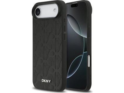 DKNY PU Leather Grid Pattern Magsafe Zadní Kryt pro iPhone Air Black