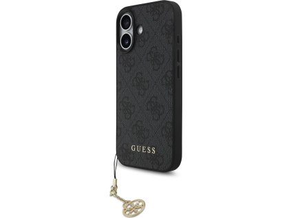 Guess 4G Charm MagSafe Zadní Kryt pro iPhone 17 Tone on Tone Grey