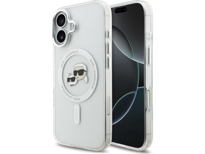 Karl Lagerfeld IML K&CH Heads Metal Frame MagSafe Zadní Kryt pro iPhone 17 Transparent
