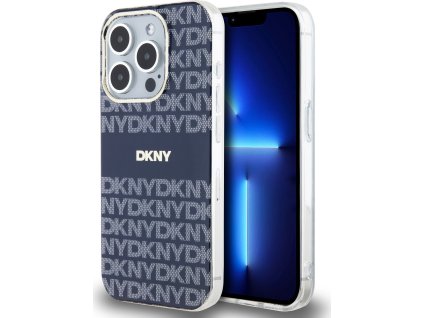 DKNY PC/TPU Repeat Pattern Tonal Stripe Magsafe Zadní Kryt pro iPhone 13 Pro Blue