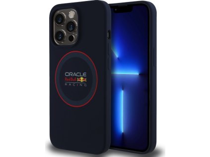 Red Bull Silicone Red Ring MagSafe Zadní Kryt pro iPhone 13 Pro Navy