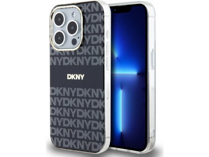 DKNY PC/TPU Repeat Pattern Tonal Stripe Magsafe Zadní Kryt pro iPhone 15 Pro Max Black