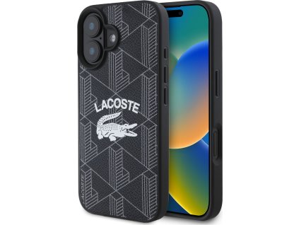 Lacoste Blend Monogram MagSafe Zadní Kryt pro iPhone 16 Pro Max Black