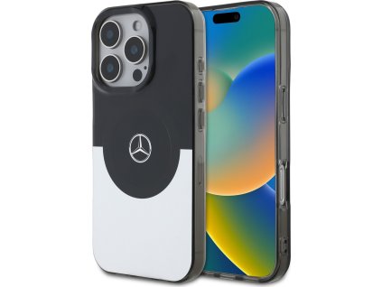 Mercedes PC/TPU Double Layer MagSafe Zadní Kryt pro iPhone 16 Pro Black/Silver
