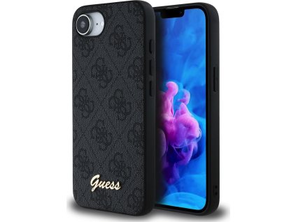 Guess 4G Script Logo MagSafe Zadní Kryt pro iPhone 16e/17e Black