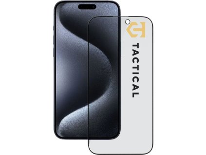 Tactical Glass Shield Privacy Stealth 5D sklo pre Apple iPhone 15 Pro Black