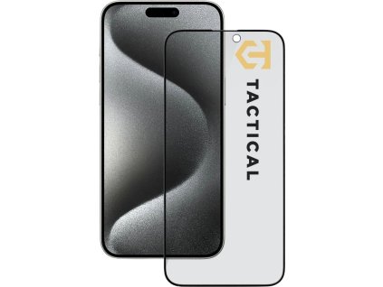 Tactical Glass Shield Privacy Stealth 5D sklo pro Apple iPhone 15 Pro Max Black