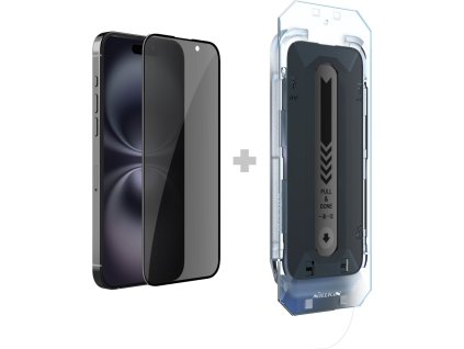 Nillkin Tvrzené Sklo 0.25mm Guardian 2.5D pro Apple iPhone 16 Black (s aplikátorem)