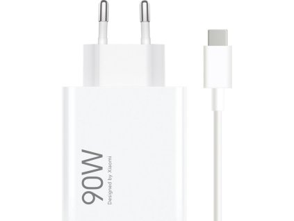 Xiaomi MDY-15-EK USB-A 90W Cestovná Nabíjačka + USB-C 6A Dátový Kábel White