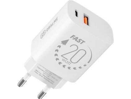 OBAL:ME Cestovná Nabíjačka USB-A + USB-C 20W White