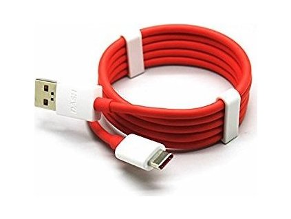 OnePlus 3 3T Original USB-C Dátový kábel 0,95 m White/Red (Bulk)