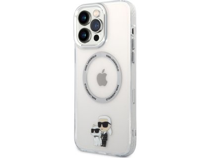 Karl Lagerfeld IML Karl and Choupette MagSafe Zadný Kryt pre iPhone 13 Pro Max Transparent