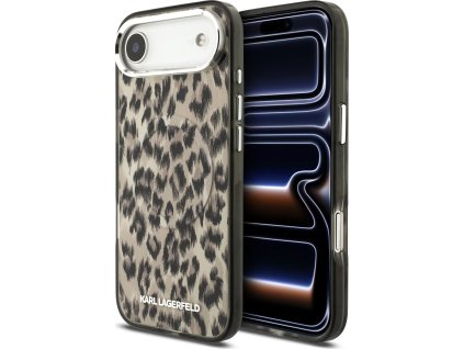 Karl Lagerfeld IML Leopard MagSafe Zadný Kryt pre iPhone Air Brown