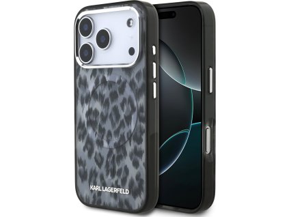 Karl Lagerfeld IML Leopard MagSafe Zadný Kryt pre iPhone 17 Pro Grey