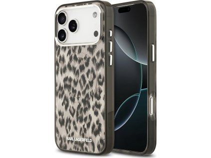 Karl Lagerfeld IML Leopard MagSafe Zadný Kryt pre iPhone 17 Pro Max Brown