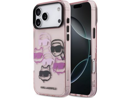 Karl Lagerfeld IML Multi K&CH Heads Zadný Kryt pre iPhone 17 Pro Max Pink